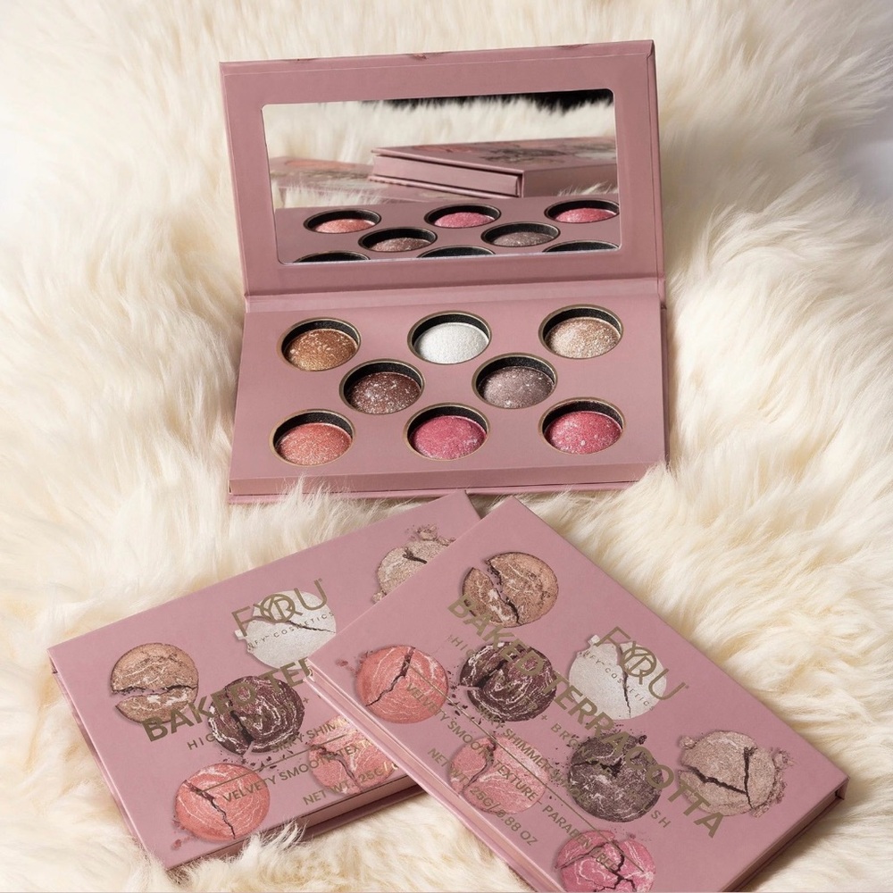 Baked Eyeshadow Palette - Pink and Gold